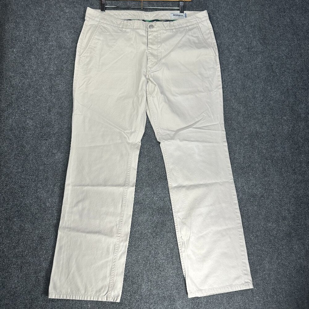 Bonobos Pants Mens 38 Straight Leg Washed Chino Beige Cotton Pockets